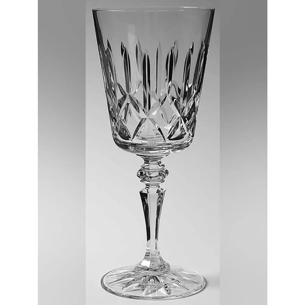 Vintage 1982 Galway Irish Crystal Wine Goblets Set of 4 Baldmore Pattern
